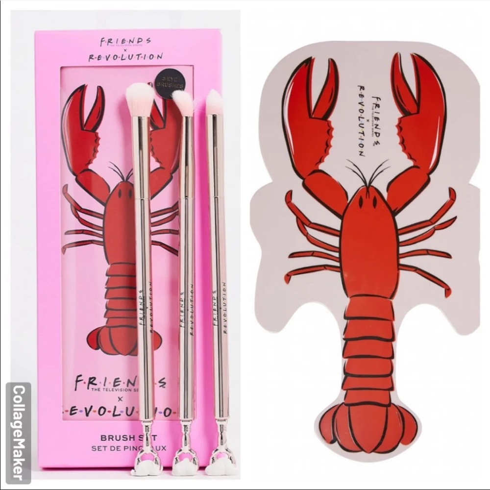 Revolution X FRIENDS lobster hand mirror and brush set